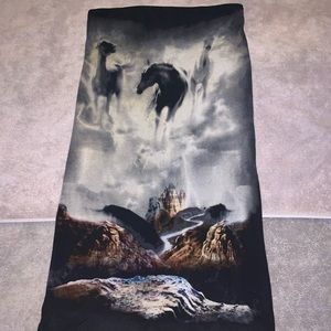 Maison Margiela Horse Print Strapless Dress